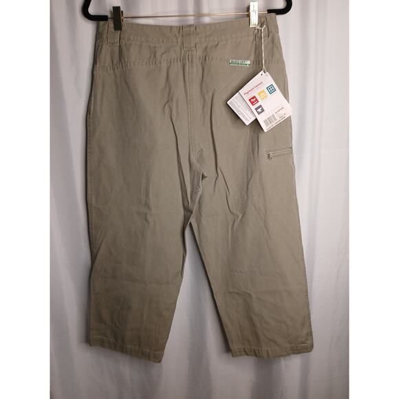 Buzz Off Insect Shield Repellent Apparel Exofficio Khaki Canvas Capri Pants 10 - Picture 2 of 13